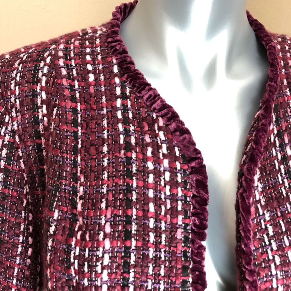 FIRST ISSUE Liz Claiborne Purple Tweed Lined Sz XL
